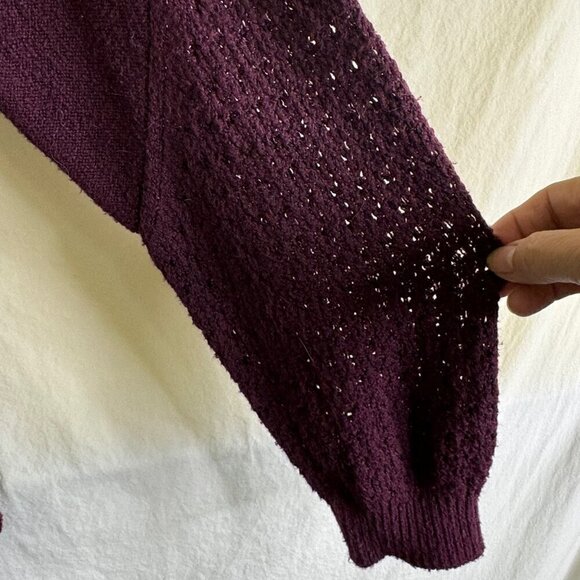 Women's SZ 2X Lucky Brand Relaxed Crewneck Pullover Sweater Open Detailed Knit * - Picture 4 of 9